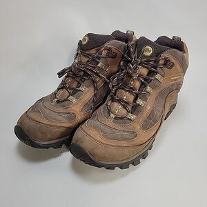 Merrell Continuum Siren Vibram Womens Mid Hiking Boots Leather Brown Sz 11